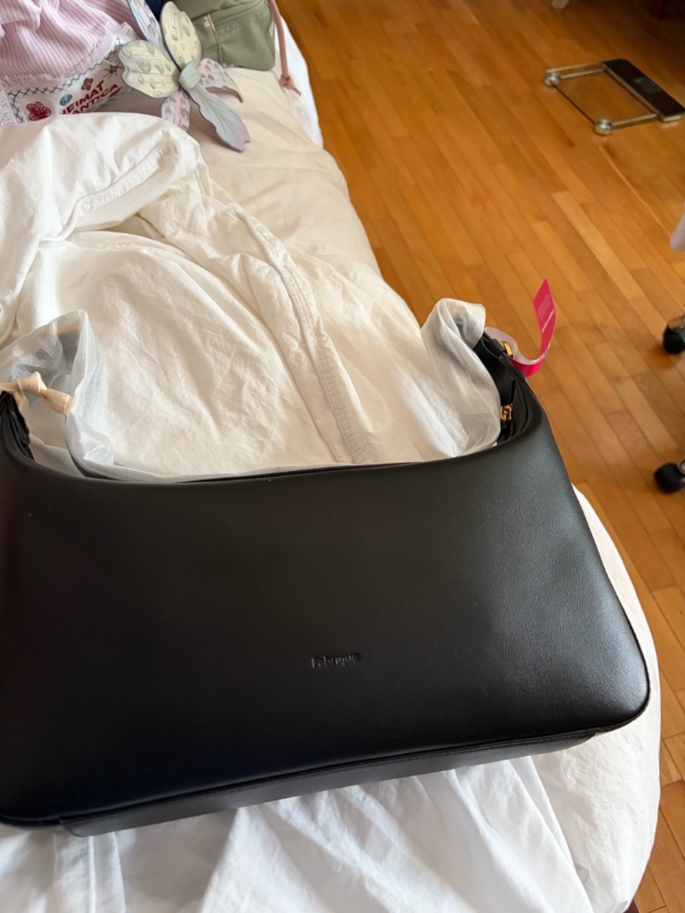 Fabrique black leather Shoulder Bag -